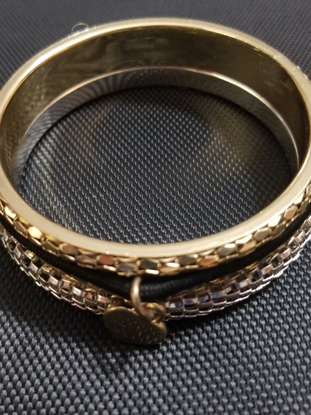 Dual-Snake-Chain-Bangle-Bracelets - Picture 4 of 5
